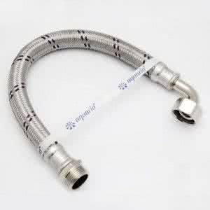 Гибкая подводка aquario с углом металл оплетка акварио 600 мм сое F*M